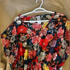 Floral swim cover up